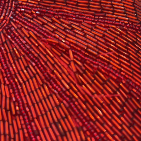 Vintage Red Beaded Purse - Picture 4 of 7